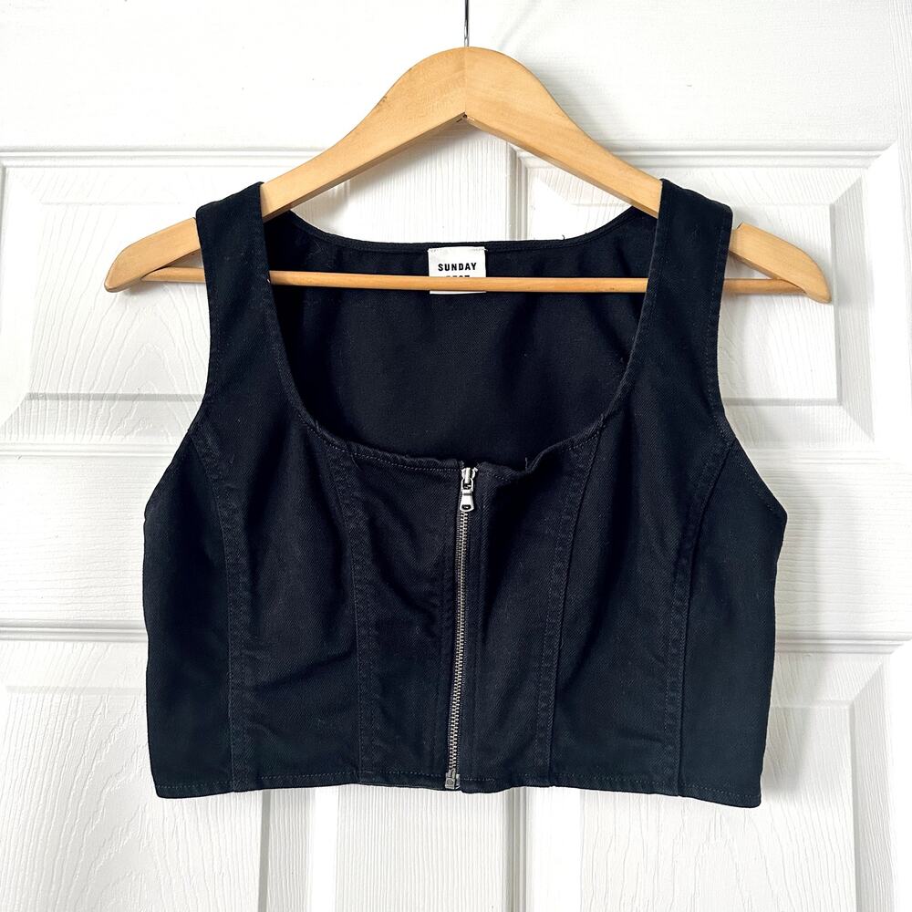 Sunday Best Denim Crop Top Sz 6